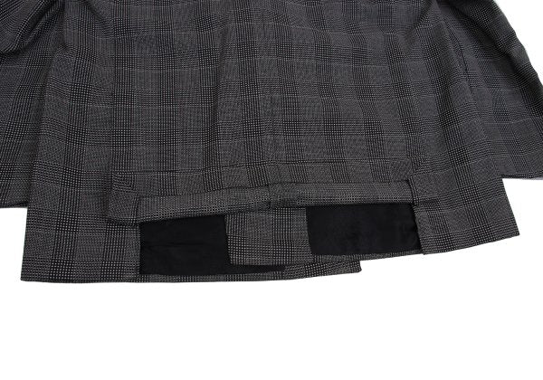 GIANNI VERSACE COUTURE Wool Check Double Jacket Gray Size XL