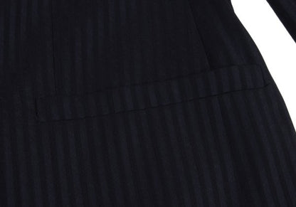 GIANNI VERSACE Wool Silk Shadow Stripe Jacket Navy Size 54