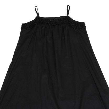 PINK HOUSE Cotton Frill Strap Midi Dress Black Size M