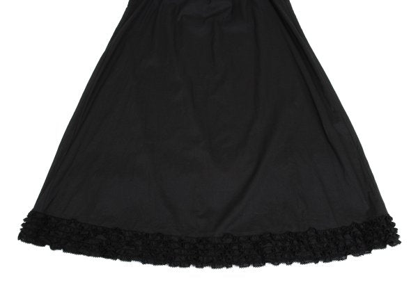 PINK HOUSE Cotton Frill Strap Midi Dress Black Size M