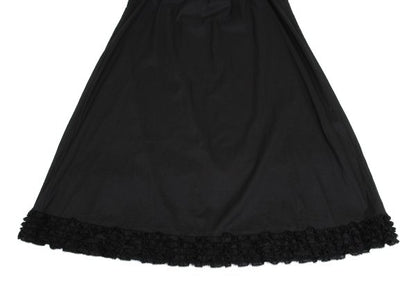 PINK HOUSE Cotton Frill Strap Midi Dress Black Size M