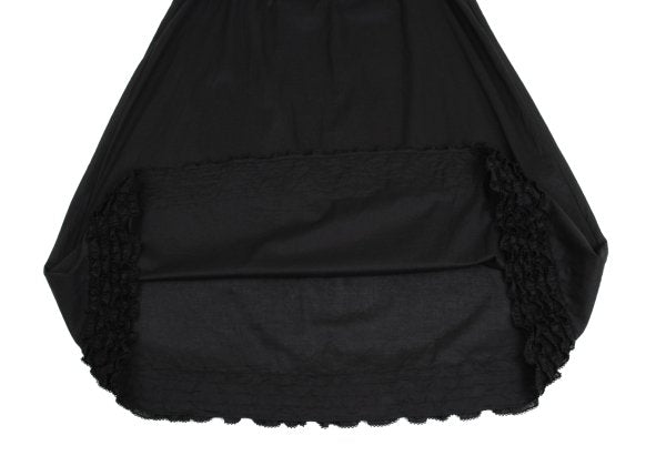 PINK HOUSE Cotton Frill Strap Midi Dress Black Size M