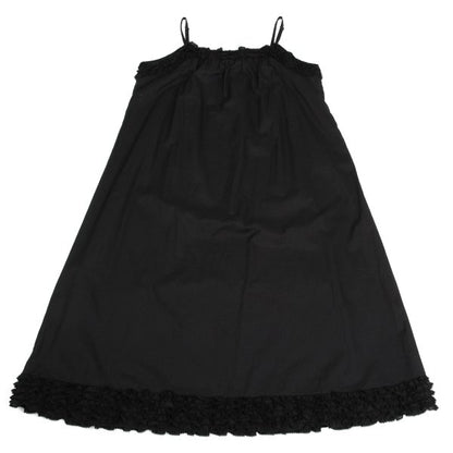 PINK HOUSE Cotton Frill Strap Midi Dress Black Size M