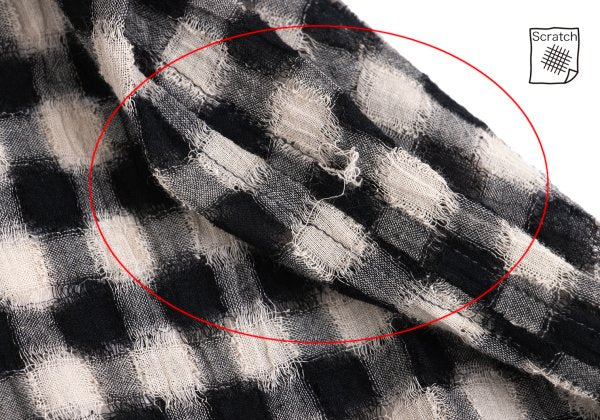 JURGEN LEHL Check Weave Long Cardigan Black & Ivory Size M