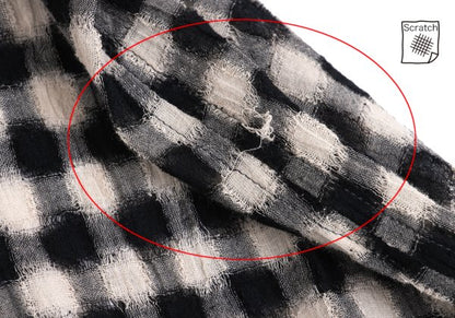 JURGEN LEHL Check Weave Long Cardigan Black & Ivory Size M