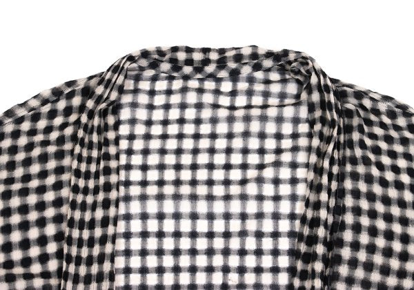 JURGEN LEHL Check Weave Long Cardigan Black & Ivory Size M