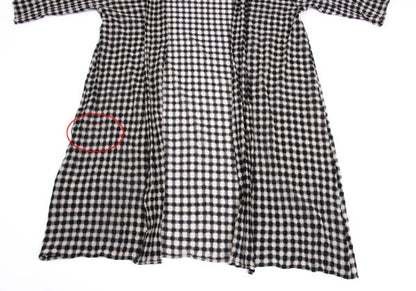 JURGEN LEHL Check Weave Long Cardigan Black & Ivory Size M