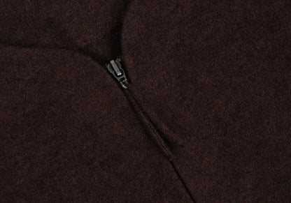 JURGEN LEHL Babaghuri Wool Zip-Up Cardigan Brown Size M