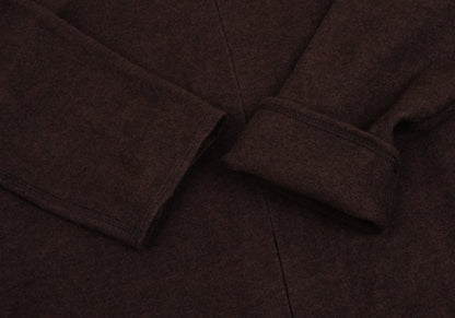 JURGEN LEHL Babaghuri Wool Zip-Up Cardigan Brown Size M