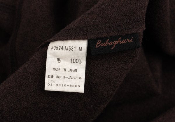 JURGEN LEHL Babaghuri Wool Zip-Up Cardigan Brown Size M