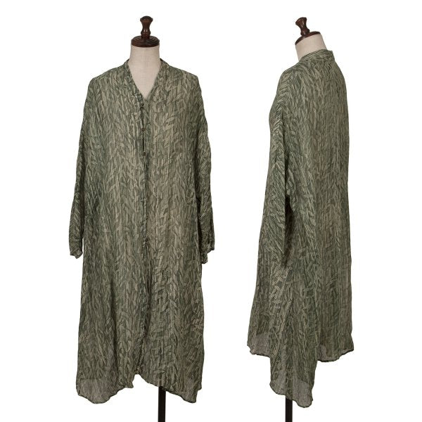 JURGEN LEHL Babaghuri Silk Linen Woven Dress Green Size M