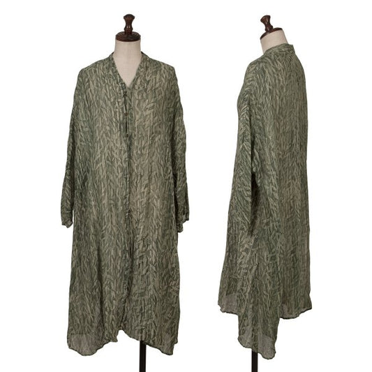 JURGEN LEHL Babaghuri Silk Linen Woven Dress Green Size M