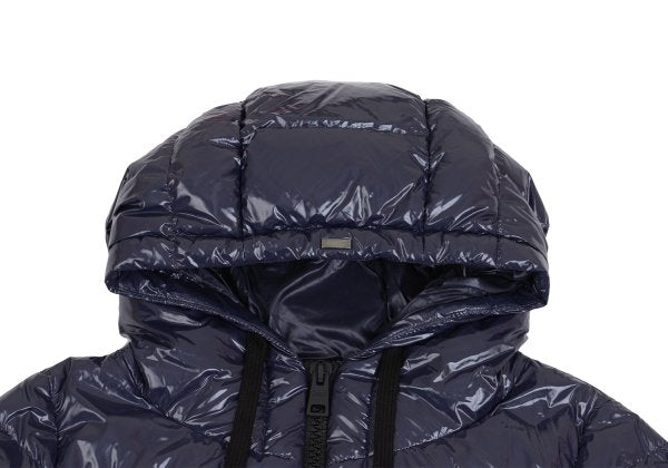 HERNO Coated Zip Down Jacket Navy Size 42