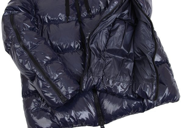 HERNO Coated Zip Down Jacket Navy Size 42