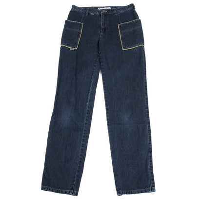 Mademoiselle NON NON Piped Pocket Indigo Blue Jeans Size 28