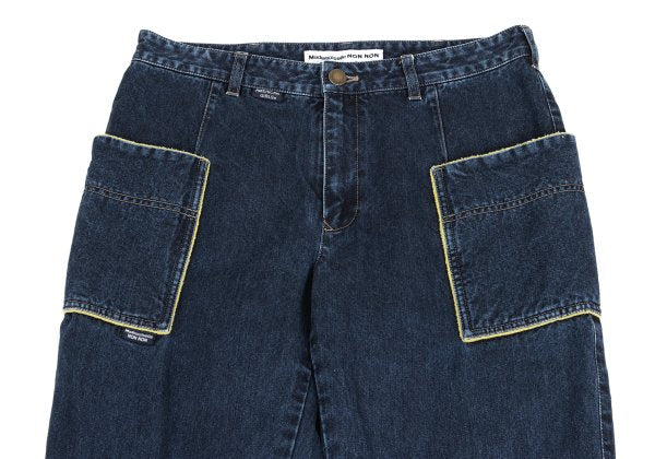 Mademoiselle NON NON Piped Pocket Indigo Blue Jeans Size 28