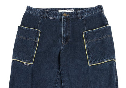 Mademoiselle NON NON Piped Pocket Indigo Blue Jeans Size 28