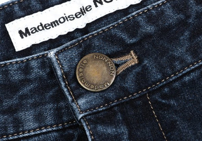 Mademoiselle NON NON Piped Pocket Indigo Blue Jeans Size 28