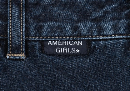 Mademoiselle NON NON Piped Pocket Indigo Blue Jeans Size 28