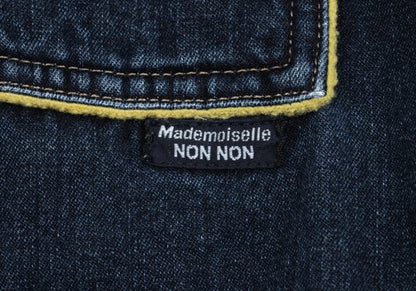 Mademoiselle NON NON Piped Pocket Indigo Blue Jeans Size 28