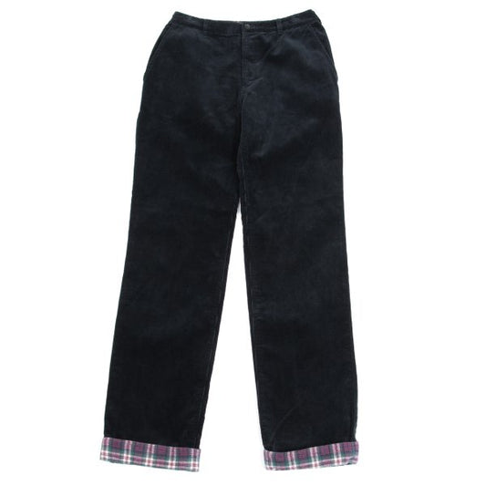 Mademoiselle NON NON Corduroy Checker Pants Navy Size 38M