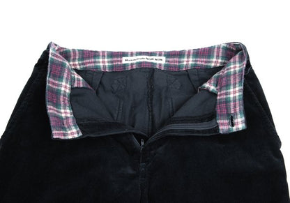 Mademoiselle NON NON Corduroy Checker Pants Navy Size 38M