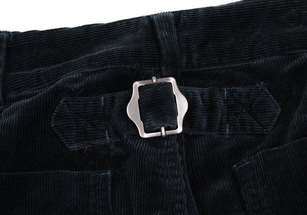 Mademoiselle NON NON Corduroy Checker Pants Navy Size 38M