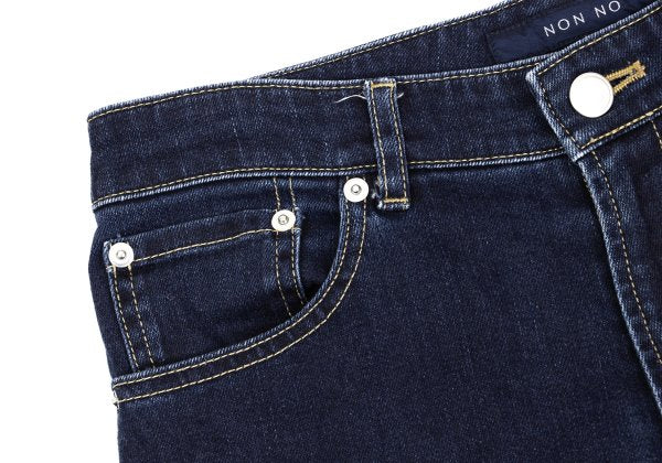 NON NO Animal Embroidered Slim Jeans Indigo Blue Size S