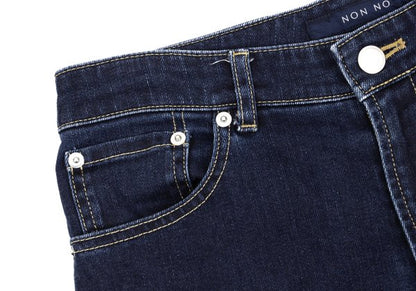 NON NO Animal Embroidered Slim Jeans Indigo Blue Size S