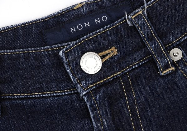 NON NO Animal Embroidered Slim Jeans Indigo Blue Size S