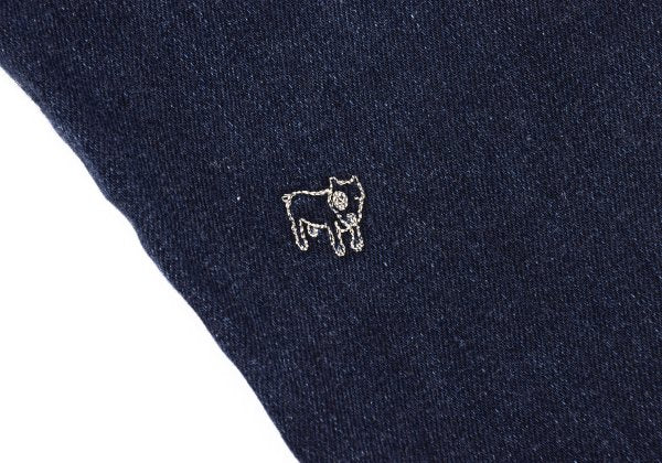 NON NO Animal Embroidered Slim Jeans Indigo Blue Size S