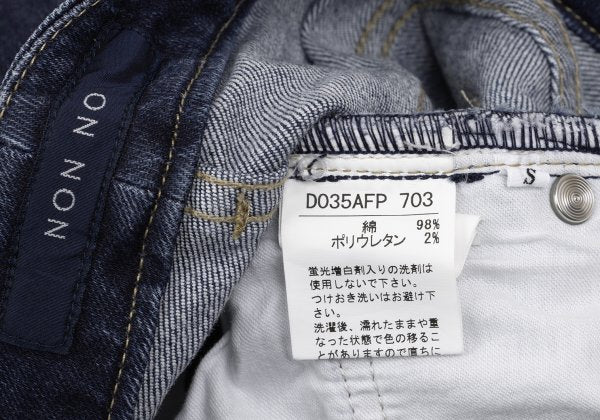 NON NO Animal Embroidered Slim Jeans Indigo Blue Size S