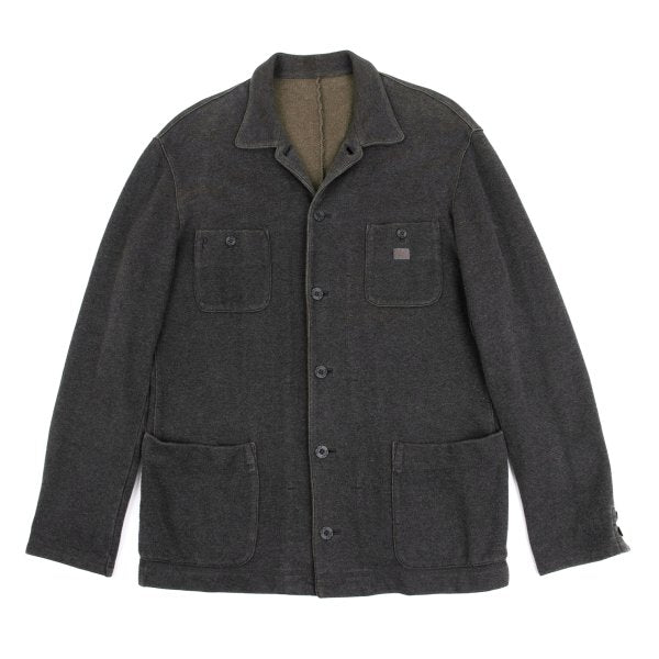 Papas Washed Cotton Sweat Tailored Blazer Charcoal Size 48M