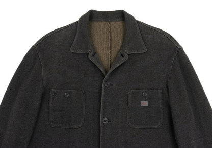 Papas Washed Cotton Sweat Tailored Blazer Charcoal Size 48M