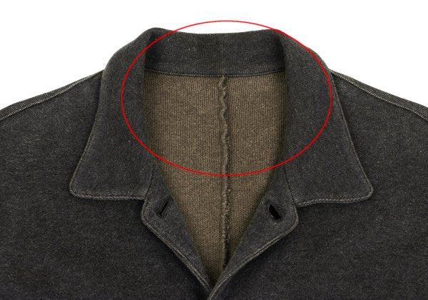 Papas Washed Cotton Sweat Tailored Blazer Charcoal Size 48M
