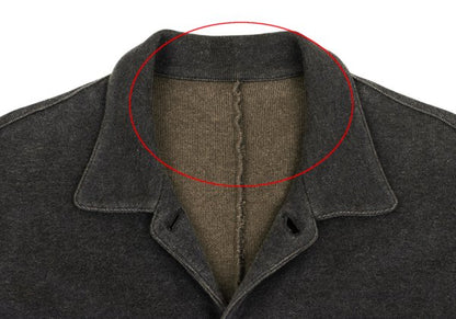 Papas Washed Cotton Sweat Tailored Blazer Charcoal Size 48M