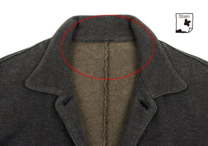 Papas Washed Cotton Sweat Tailored Blazer Charcoal Size 48M
