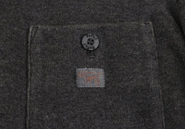 Papas Washed Cotton Sweat Tailored Blazer Charcoal Size 48M