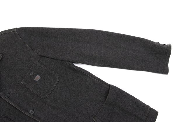 Papas Washed Cotton Sweat Tailored Blazer Charcoal Size 48M