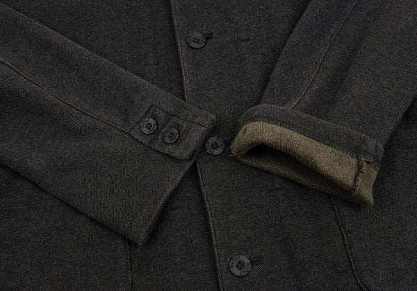 Papas Washed Cotton Sweat Tailored Blazer Charcoal Size 48M