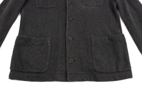 Papas Washed Cotton Sweat Tailored Blazer Charcoal Size 48M