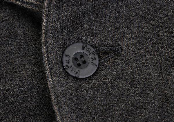 Papas Washed Cotton Sweat Tailored Blazer Charcoal Size 48M