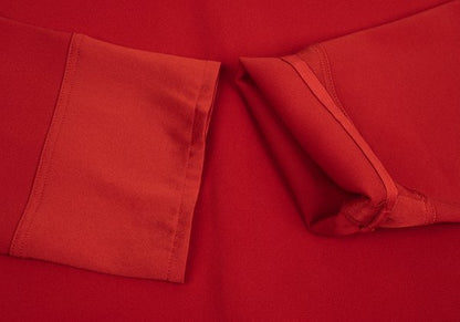 PLAIN PEOPLE Panel Design Flare Blouse Red Size 3