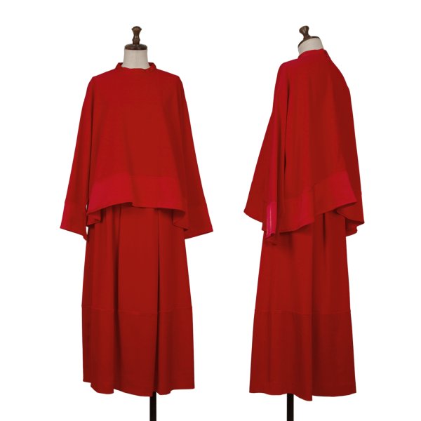 PLAIN PEOPLE Panel Design Flare Blouse Red Size 3