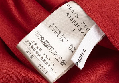 PLAIN PEOPLE Panel Design Flare Blouse Red Size 3