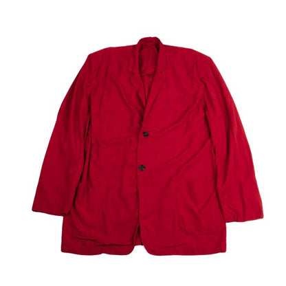 Yohji Yamamoto POUR HOMME Rayon 2-Button Jacket Red Size M