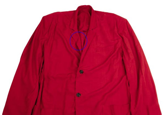 Yohji Yamamoto POUR HOMME Rayon 2-Button Jacket Red Size M