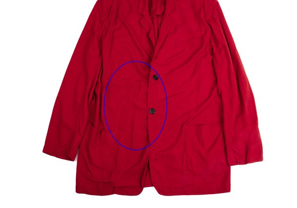 Yohji Yamamoto POUR HOMME Rayon 2-Button Jacket Red Size M
