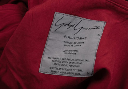 Yohji Yamamoto POUR HOMME Rayon 2-Button Jacket Red Size M