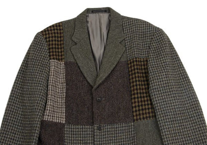 Yohji Yamamoto POUR HOMME Tweed Crazy Jacket Green Size M